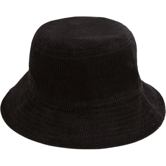 Black Corduroy Unisex Bucket Hat - Picture 2 of 5